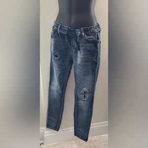 Seductions Sirens Distressed Blue Jeans/Jeggings Size 7
